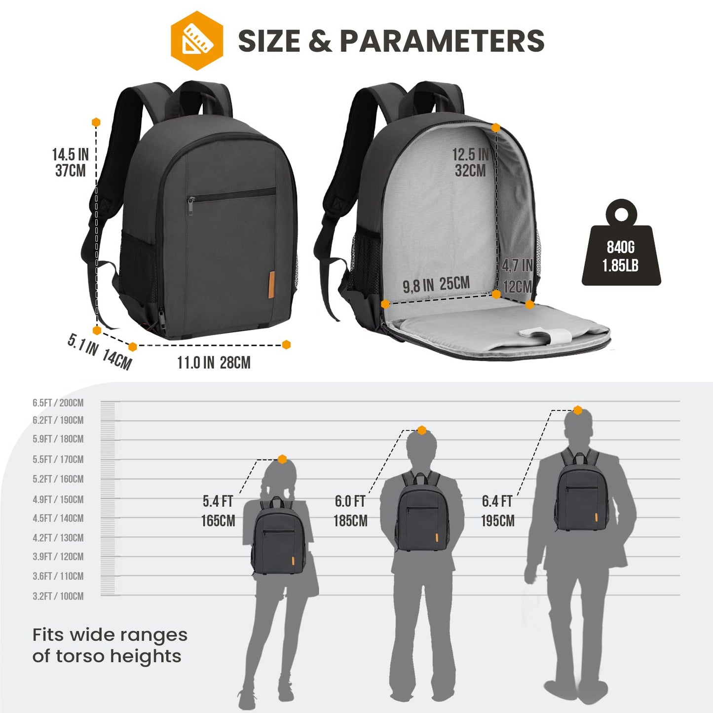 - TARION Camera Backpack | Waterproof Case |  Rain Cover | DSLR SLR Camera, Lens, Flash |  Black -