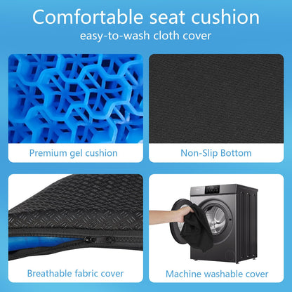 - Wenisuow Gel Seat Cushion, Cushion cover, Double Thick Egg Seat Cushion