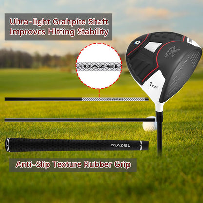 - MAZEL Titanium Golf Driver for Men | Graphite Shaft 45 Inch Flex Regular | 460CC Driver -