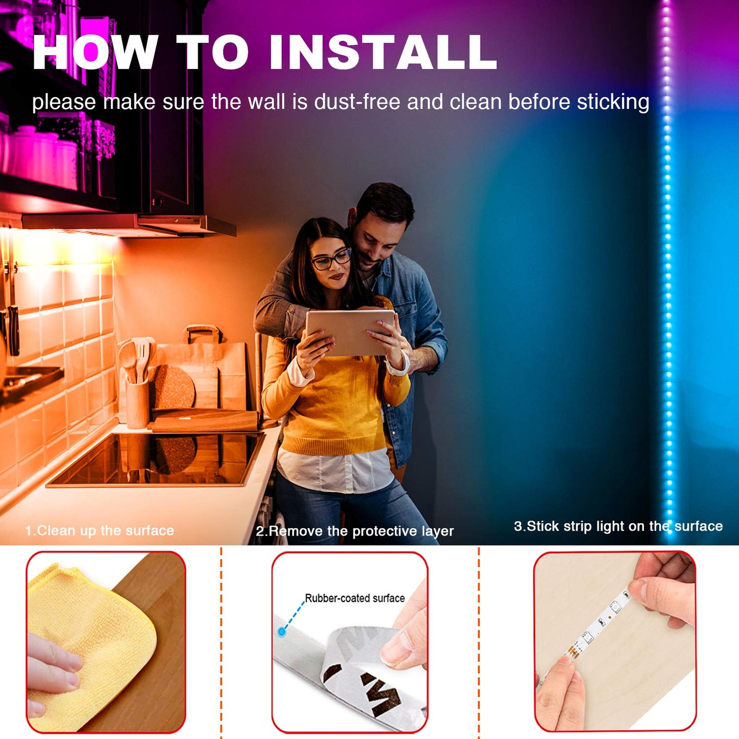 - phopollo Led Strip Light | 10m Led Light Strips with 44-Keys Remote -