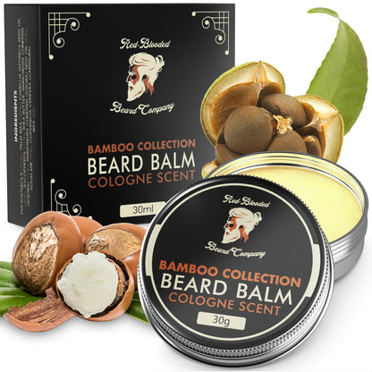 - Red-Blooded Beard Balm For Men  | Cologne Scent With Organic Jojoba Oil -