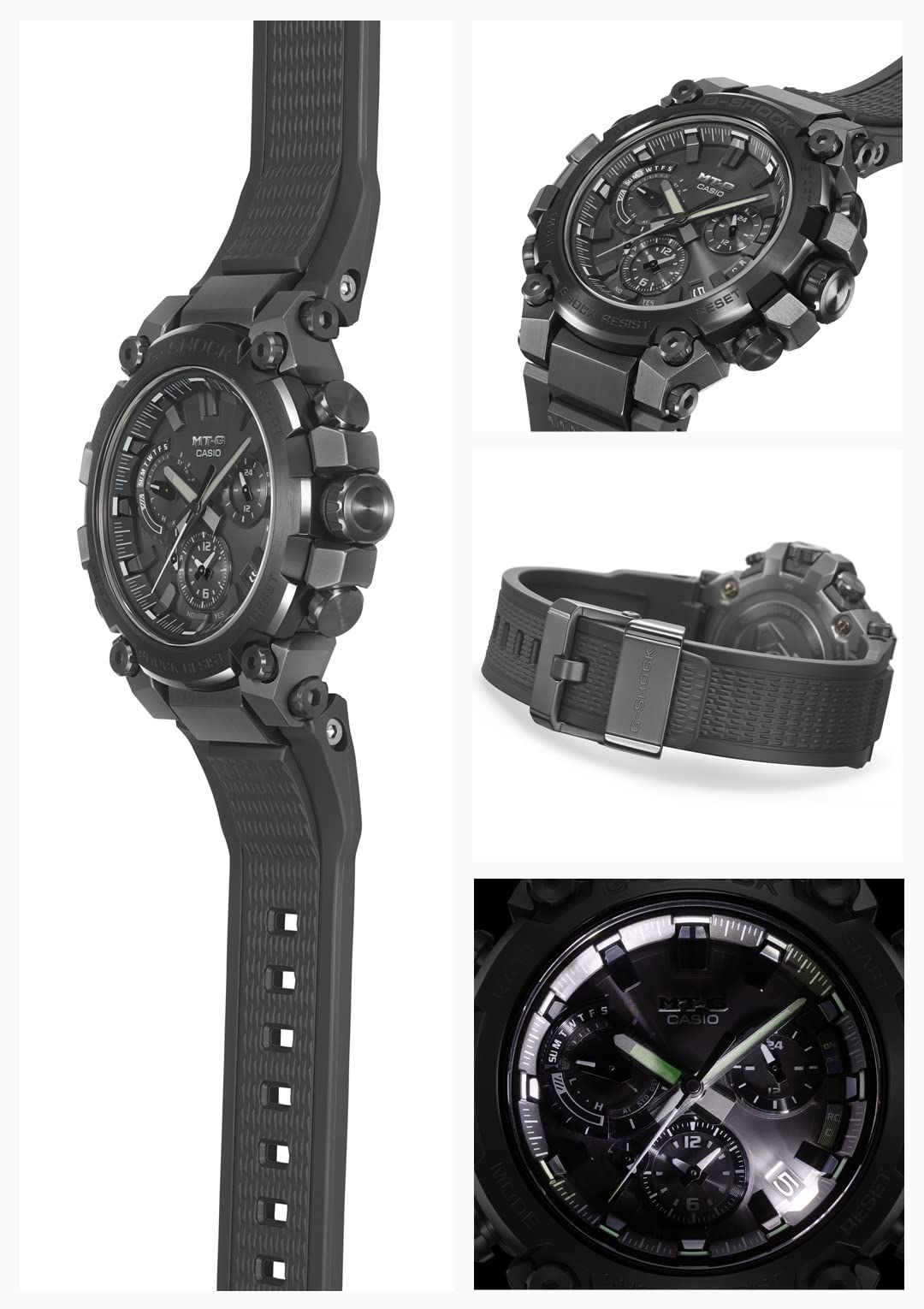 Casio MTG-B3000B-1AJF [G-Shock MTG-B3000 Series Men's Metal Band] Watch Shipped from Japan Released in May 2022, flat black, Sport