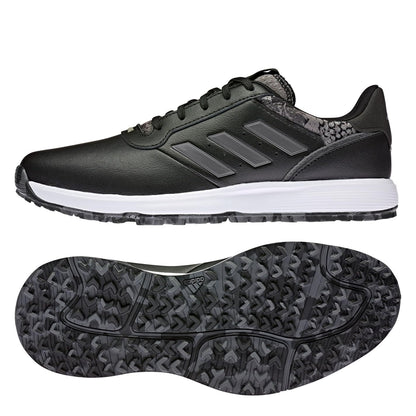 adidas Mens S2G SL Golf Shoes Black/Grey/Silv 8
