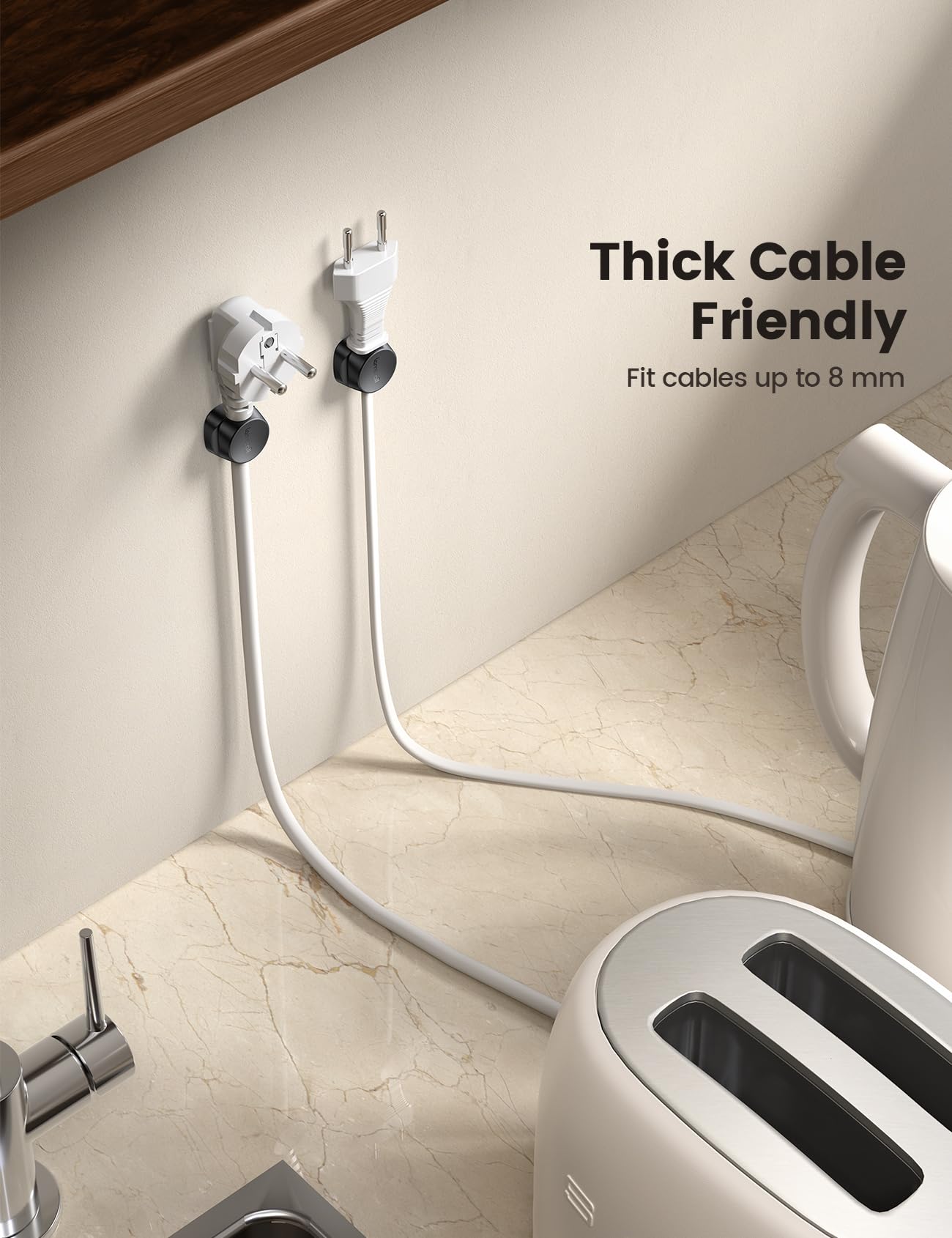 - Lamicall Spring Cable Holder Clips | No-residue Cord Cable Management -