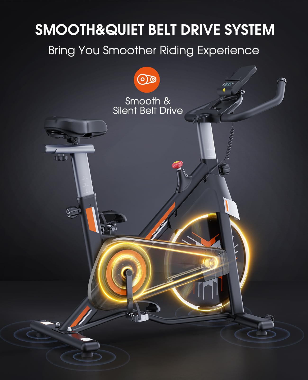 - Exercise Bike, 150KG Weight Capacity Indoor Cycling Bikes -