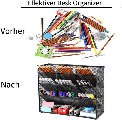 - Marbrasse Mesh Desk Organiser | Multi-Functional Pen Holder | Desktop Stationary Organiser -