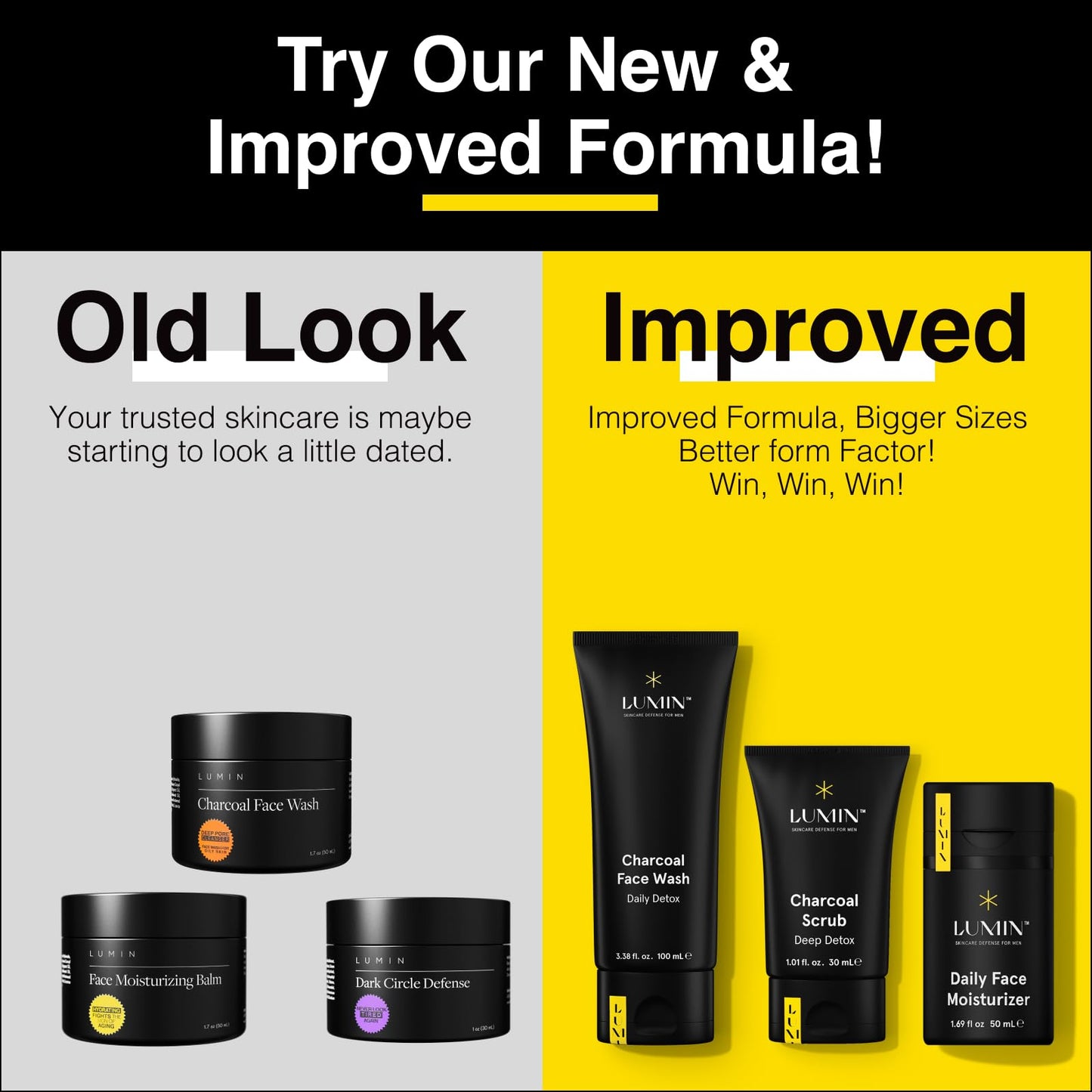 - Lumin Men’s No-Nonsense Charcoal Cleanser/FaceWash -