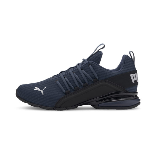 - PUMA | Mens Axelion Block Running Shoes | Dark Denim/Black/High Rise -