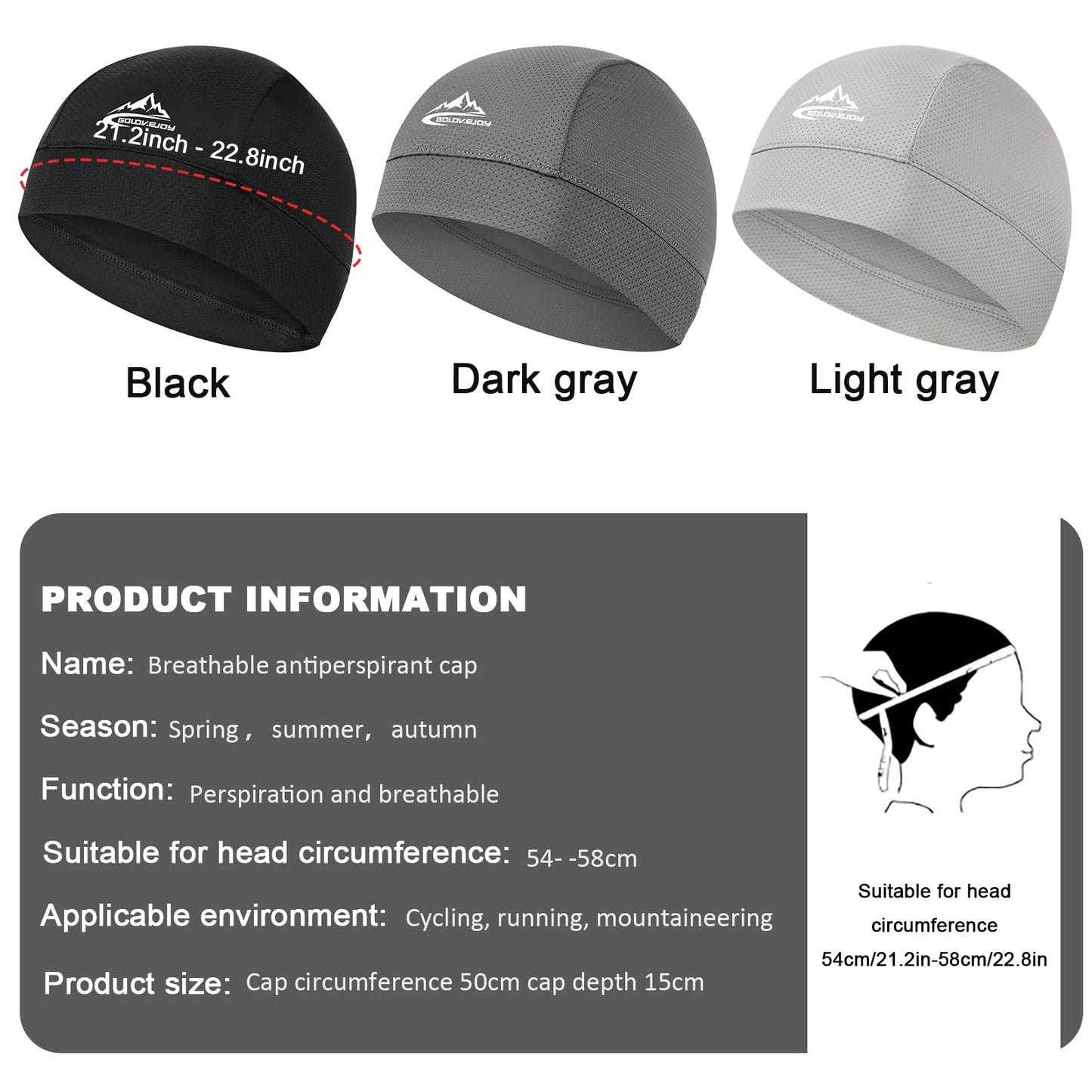 - TAGVO 2 Packs | Moisture Wicking Skull Cap Beanie Hat -