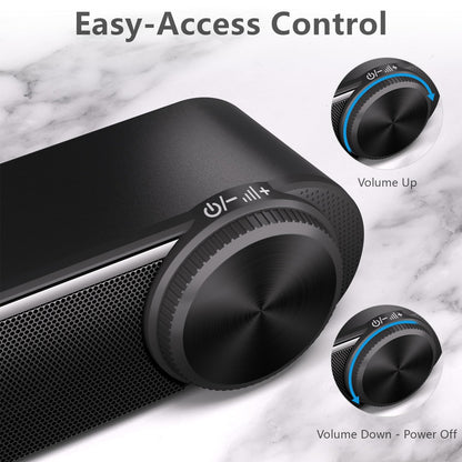 - Jeecoo A30 PC Speakers | Computer Speakers for Desktop Monitor | USB Powered PC Soundbar | 3.5mm Aux Input Wired Soundbar for Desktop -