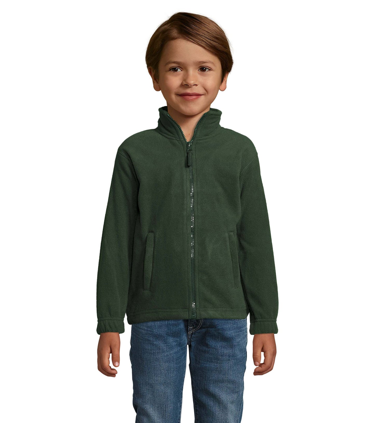 COOZO Unisex Kids North Fleece Jacket - Green - 7-8 Years
