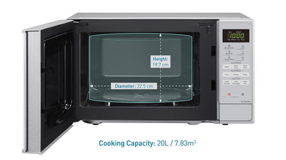 - Panasonic NN-E28JMMBPQ Compact Solo Microwave Oven | Turntable | 800 W | 20 Litres -