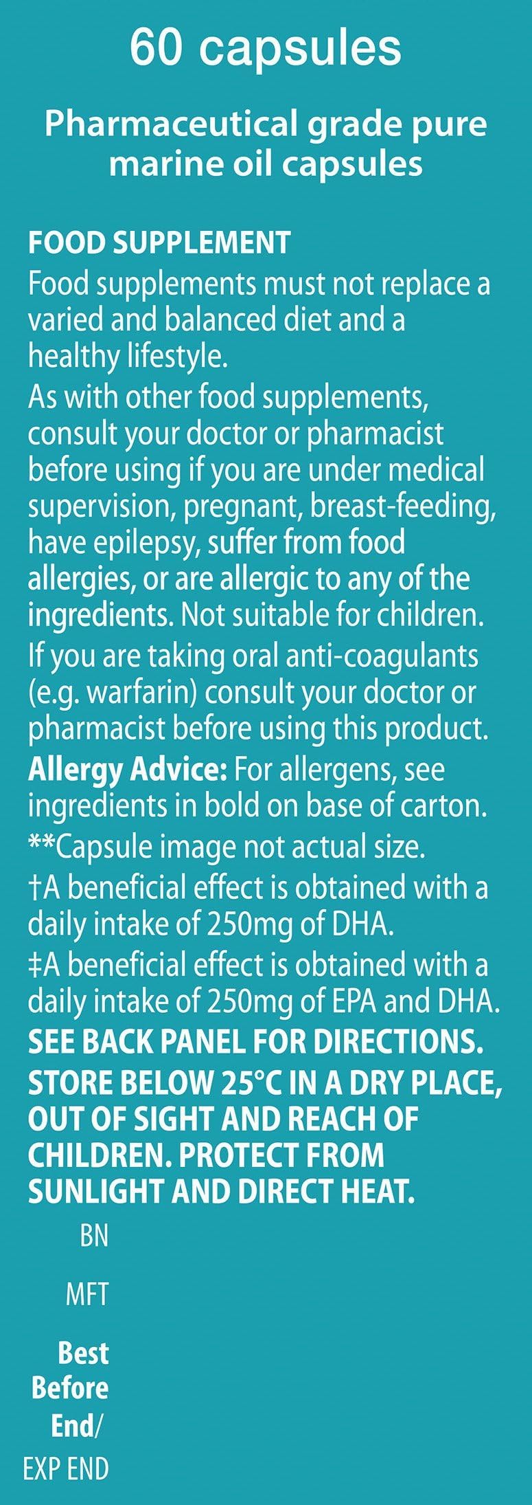 - Vitabiotics Ultra Omega-3 Fish Oils Capsules with DHA EPA Nutritional Supplements for Heart Brain and Eye Vision -