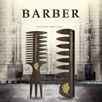 - Wide Tooth Comb, Anti-Static Hair Mens Comb Set