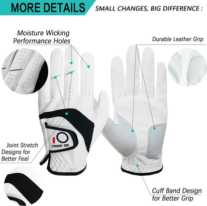 - FINGER TEN Golf Gloves Men | Left Hand -