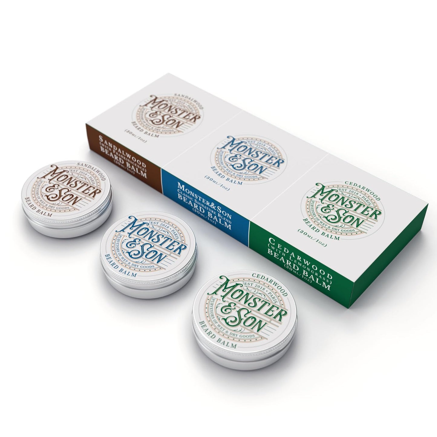 - Monster&Son Organic Beard Balm | Variety Pack x3 -