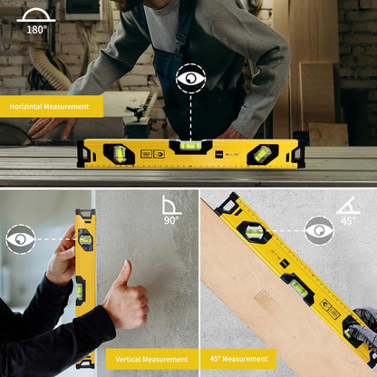 - Teronbeta Aluminium Alloy Spirit Level | 400 mm/16 Inch | Shock Proof Torpedo Level -