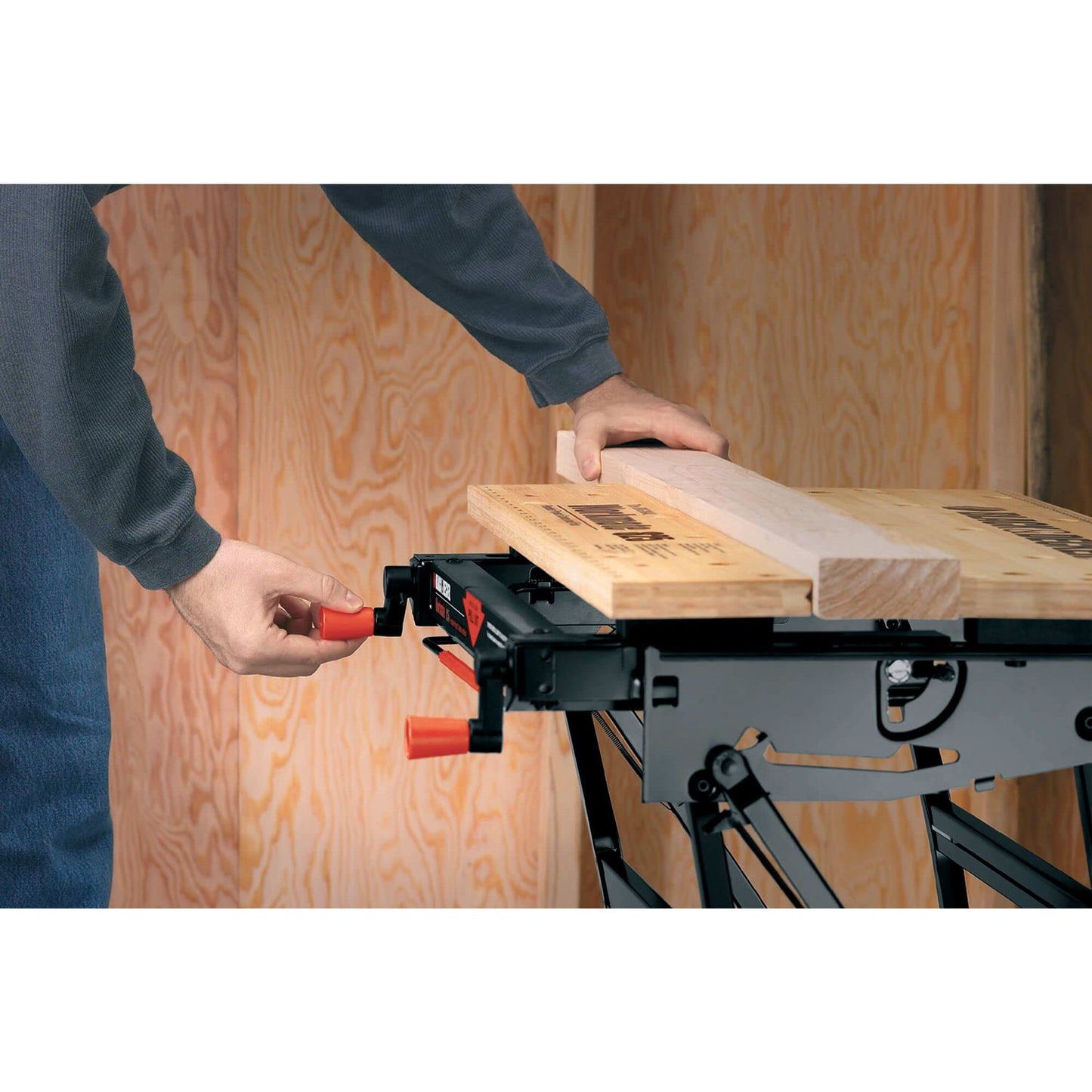 BLACK+DECKER Workmate Plus, Work Bench Tool Stand Saw Horse , Dual Height with Heavy Duty Steel Frame, WM825