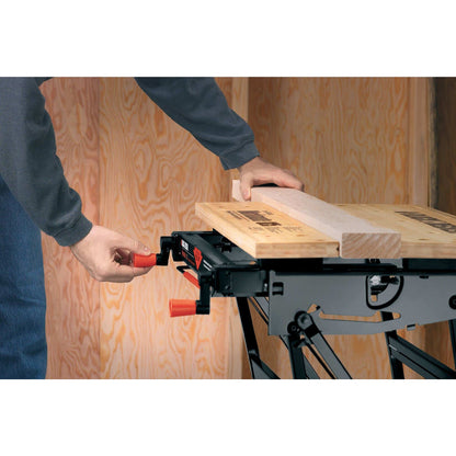 BLACK+DECKER Workmate Plus, Work Bench Tool Stand Saw Horse , Dual Height with Heavy Duty Steel Frame, WM825