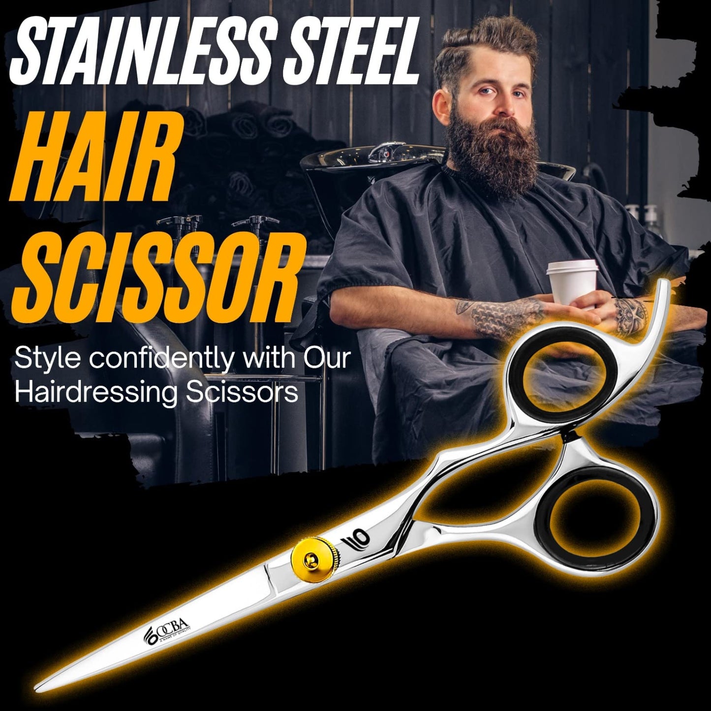 - OCBA Professional Hairdressing Scissors | Barbers & Hairdressers | 6" -
