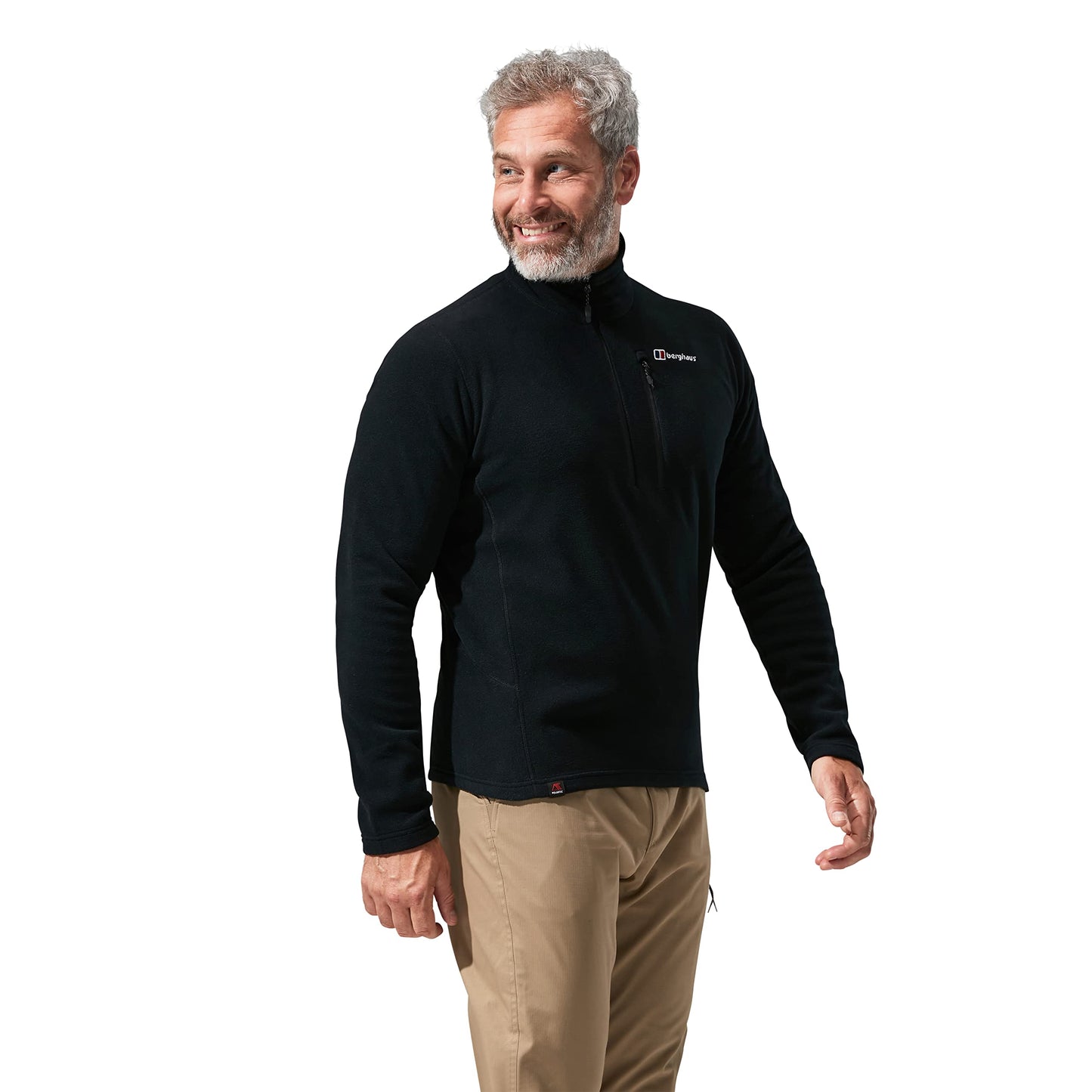 Berghaus Men's Prism Micro Polartec Fleece Jacket, Added Warmth, Extra Comfortable, Black, L