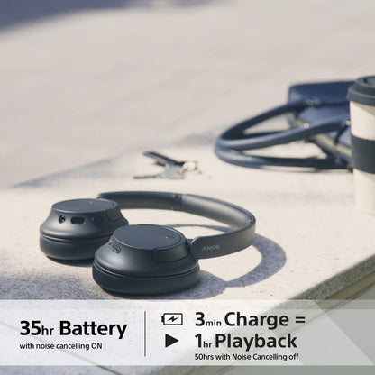 - Sony Noise Cancelling Wireless Bluetooth Headphones | Up to 35 hours battery life and Quick Charge | Black -