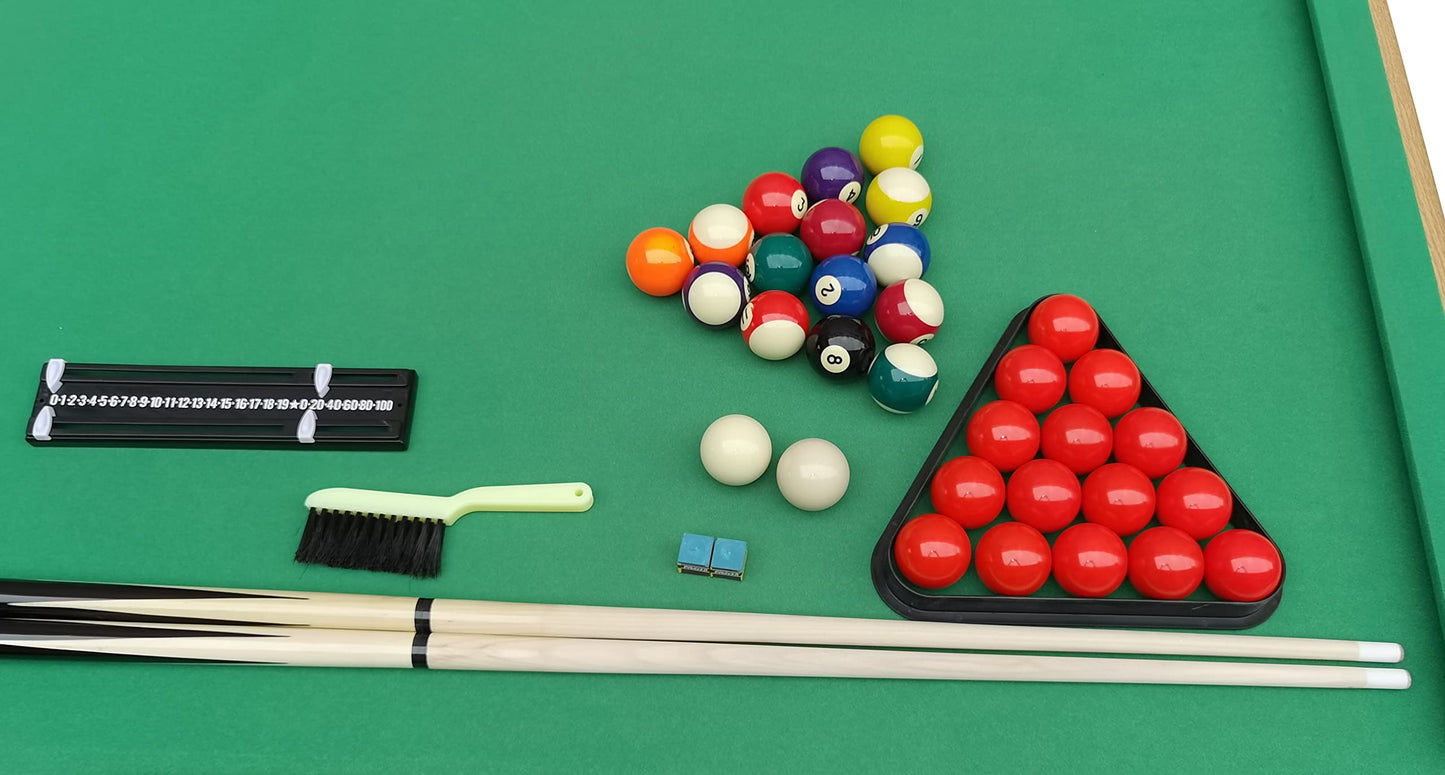 - Riley Traditional 6ft Snooker Table | Supplied with Spots & Stripes for American Pool as well as Snooker Balls -