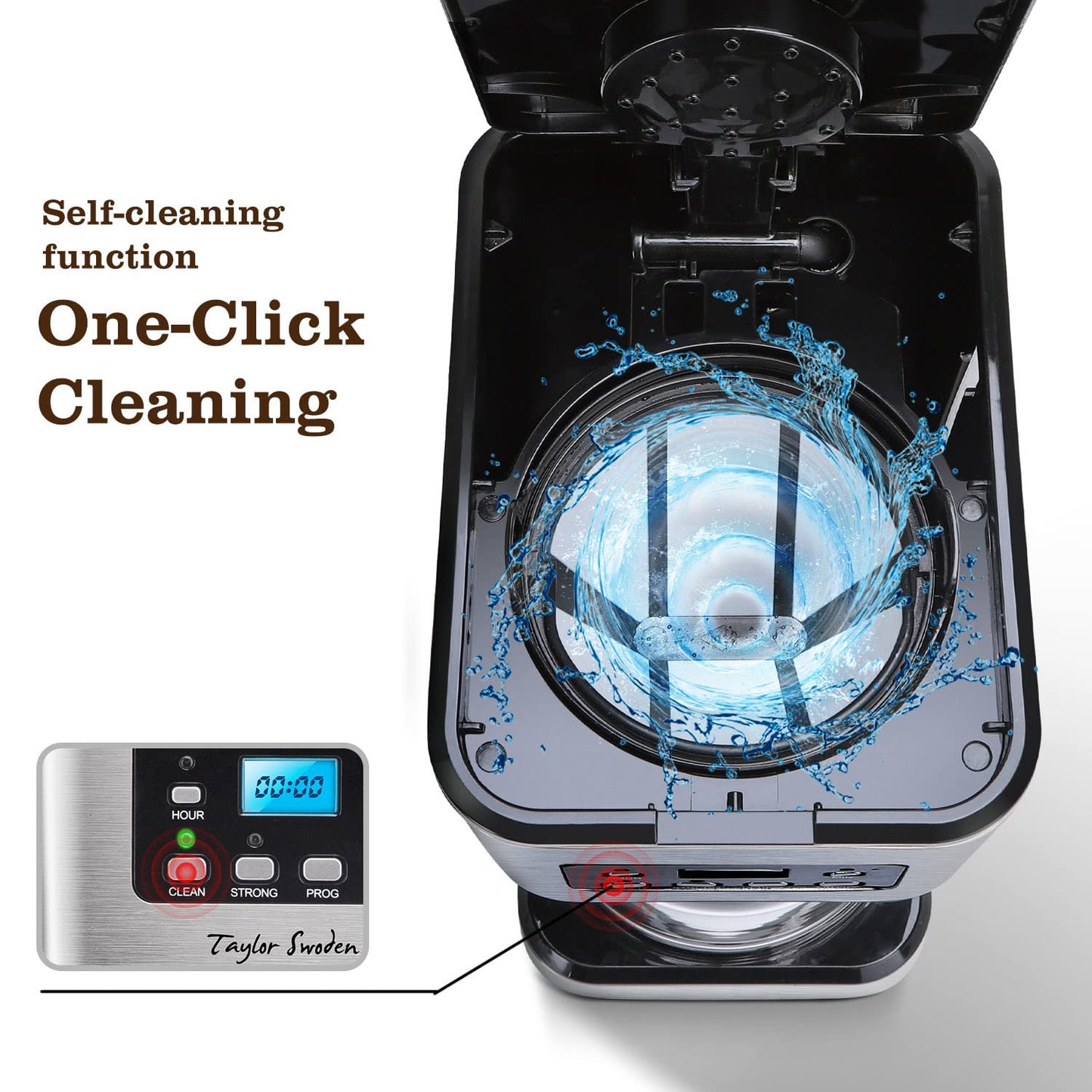 - Taylor Swoden Filter Coffee Machine | Drip Coffee Maker | Programmable 24hr Timer -