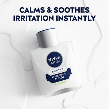 - NIVEA MEN Sensitive Post Shave Balm | (100ml) | 0% Alcohol with Chamomile -