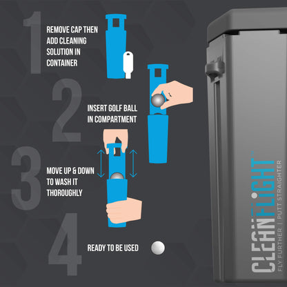 Clean Flight Golf Ball Washer Cleaner – Best Golf accessory Gifts for Men & Women