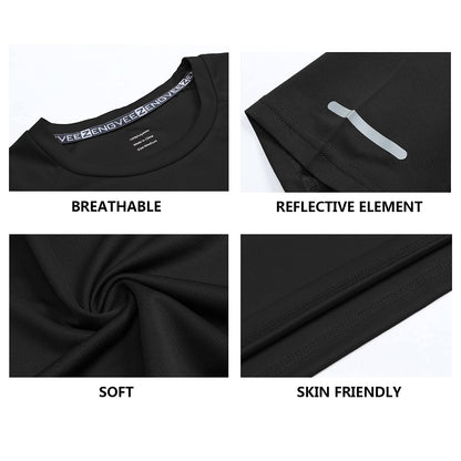 - Gaiatiger 3 Pack Mens T-Shirts | Dry-Fit | Running Tops -
