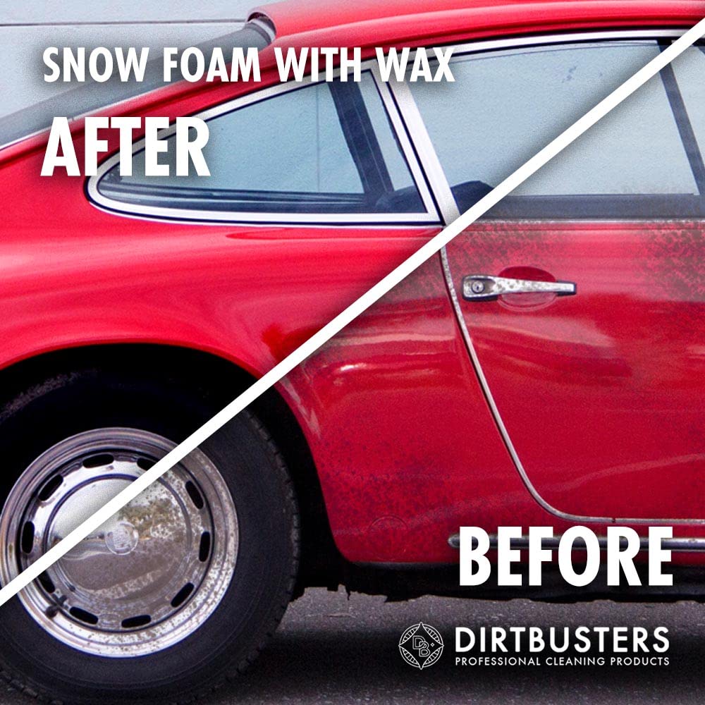 - Dirtbusters Snow Foam Car Shampoo And Wax | Powerful Thick Foam Pre Wash Car Cleaner -