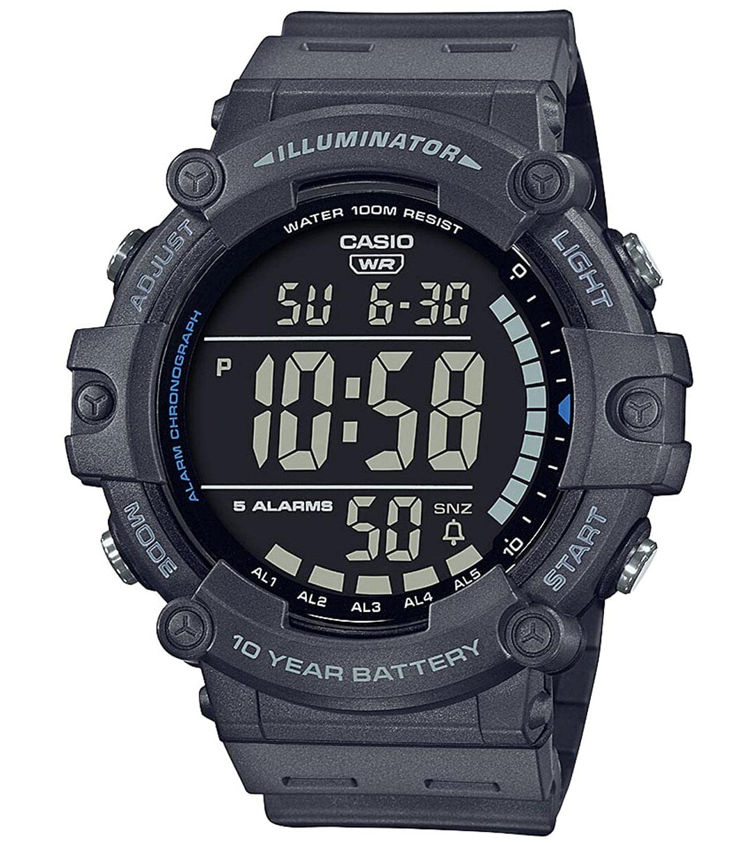 Casio Unisex-Adults Digital Quartz Watch with Plastic Strap AE-1500WH-8BVEF