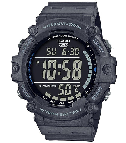 Casio Unisex-Adults Digital Quartz Watch with Plastic Strap AE-1500WH-8BVEF