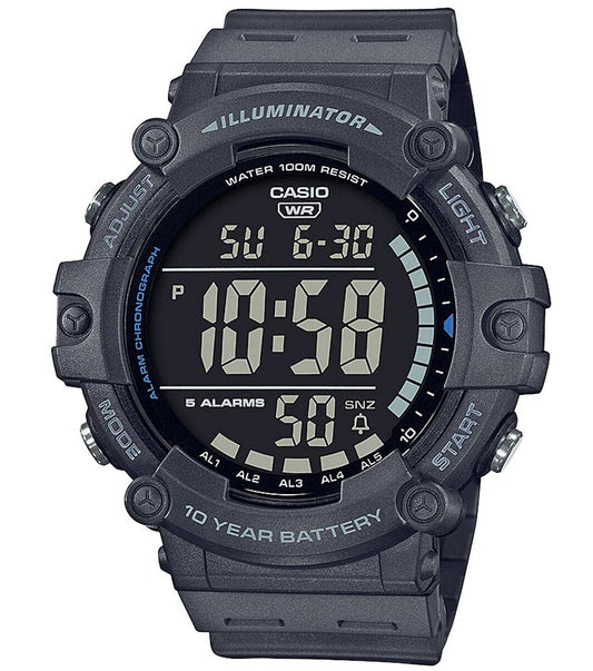 Casio Unisex-Adults Digital Quartz Watch with Plastic Strap AE-1500WH-8BVEF