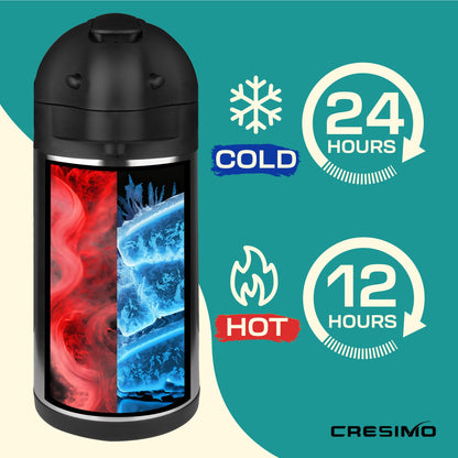 2.2L Coffee Carafe Hot Water Flask | Stainless Steel Pump Tea Flasks for Hot Drinks to Keep Drinks 12 Hours Hot / 24 Hours Cold | Insulated Tea Dispenser, Lab Tested Thermal Teapot - Cresimo