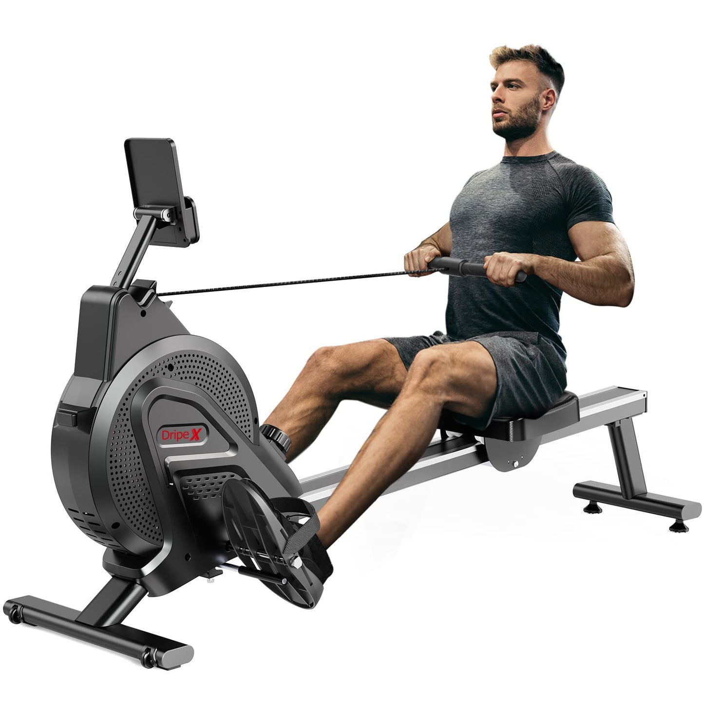 - Dripex Magnetic Rowing Machine for Home Use Rower Machine for Home Gym | Cardio Training Rower with Aluminum Slide Rail | 16 Adjustable Resistance & LCD Monitor -