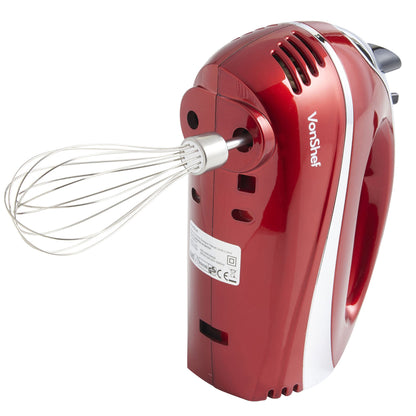 - VonShef Hand Mixer Electric Whisk – Food Mixer for Baking with 5 Speeds, 300W
