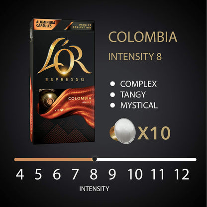 - L’OR Origins Espresso Coffee Variety Bundle – Nespresso®* Alluminium Capsules | 10 Packs of 10 pods -