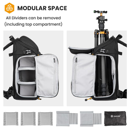 - TARION Large Camera Sling Bag | DSLR, Drone, Camera Slingpack | Black -