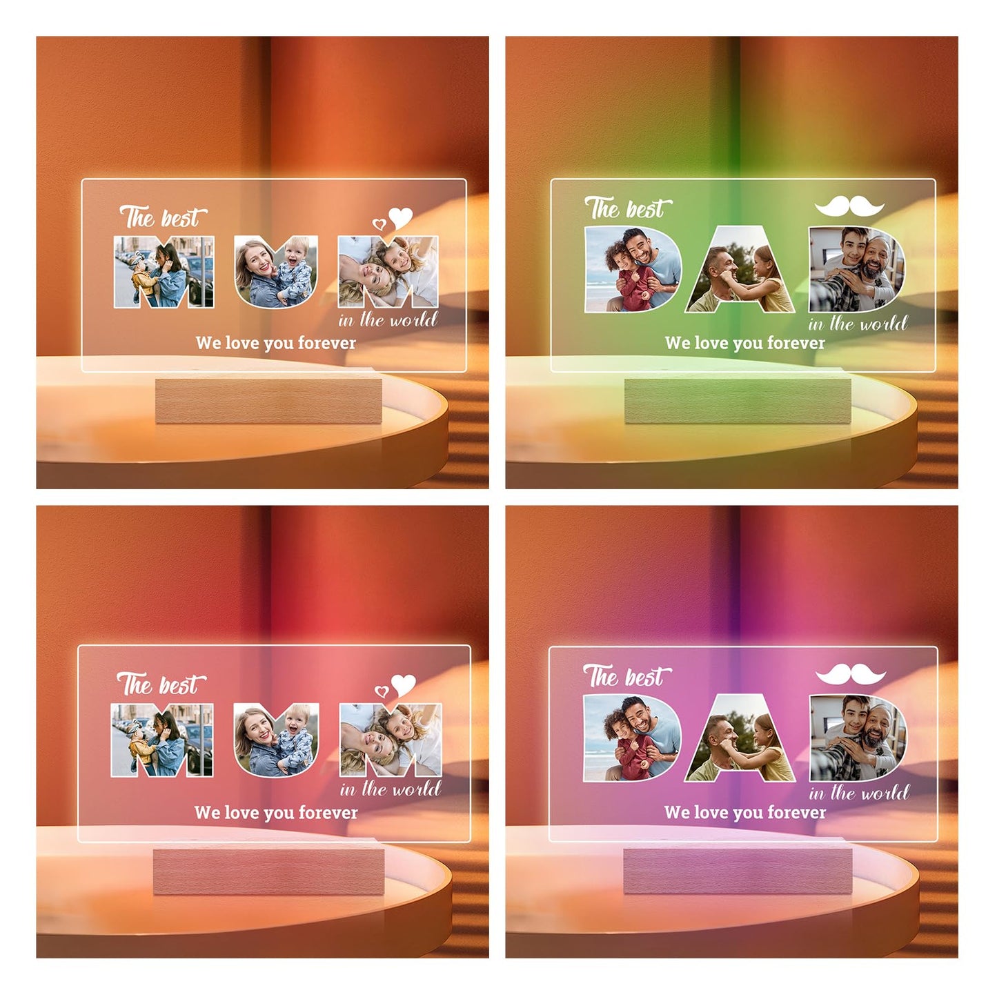 - Gifts For Dad | Personalised Picture Frames With Night Light -