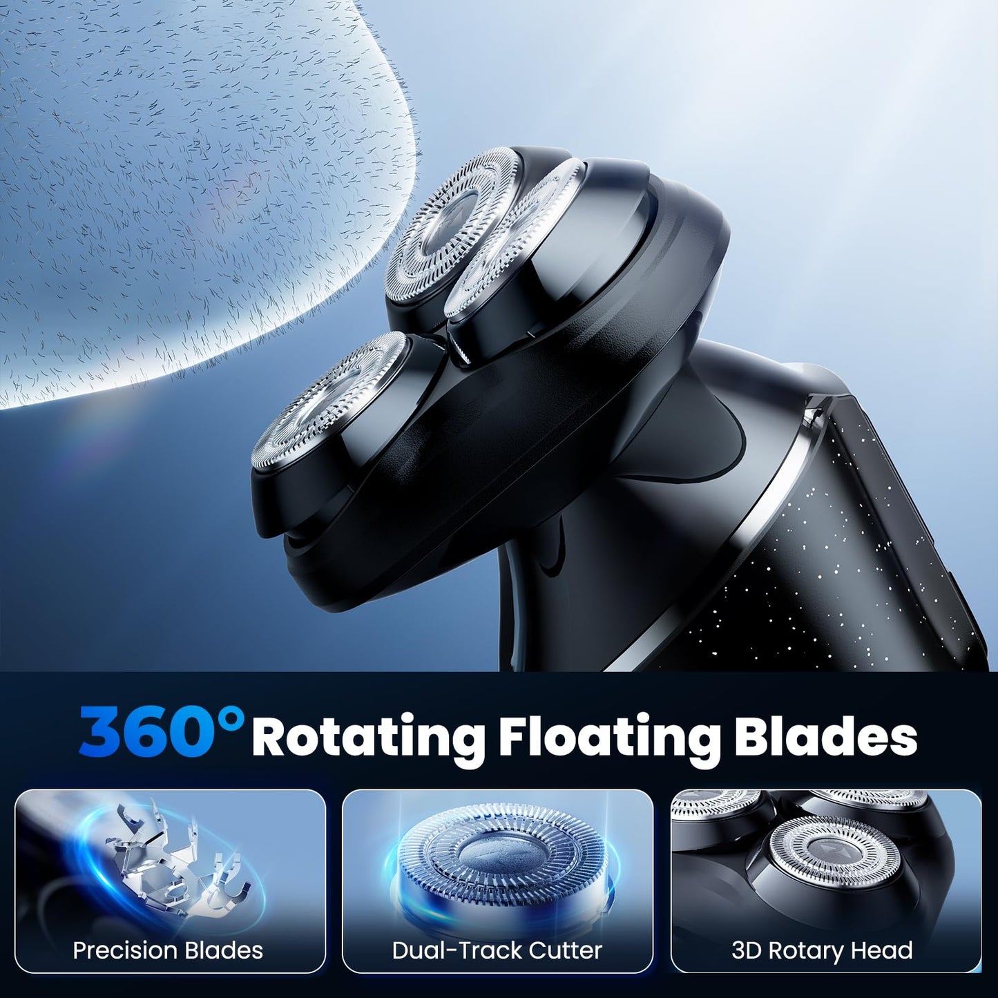 - Electric Razor for Men | Wet & Dry Cordless Rotary Shavers | LCD Display -