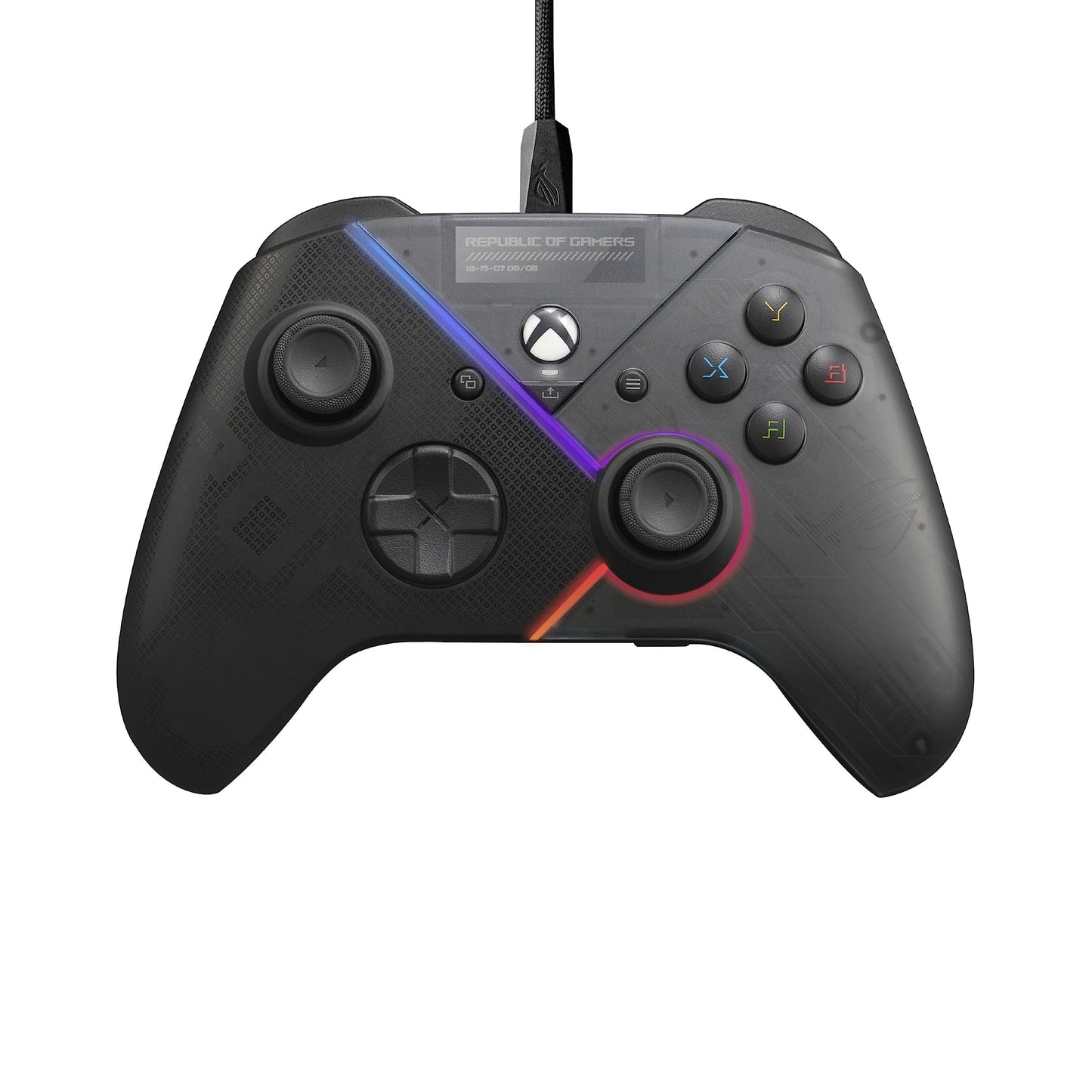 ASUS ROG Raikiri officially licensed Xbox controller, remappable buttons & triggers, 2 rear buttons, step & linear triggers, adjustable joystick sensitivity, 3.5mm jack with ESS DAC, for PC and Xbox
