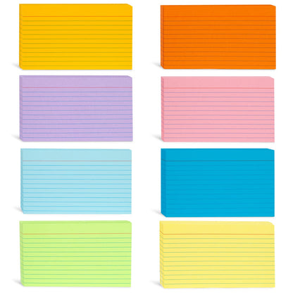 - Koogel Revision Cards Bulk | 272PCS Colourful Flash Cards | Thin Paper Index Cards -
