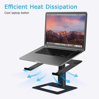 BoYata Laptop Stand, Height adjustable Ventilated Laptop Holder, Notebook Stand Compatible with 10-17'' MacBook Pro/Air, Dell, HP, Samsung, Acer