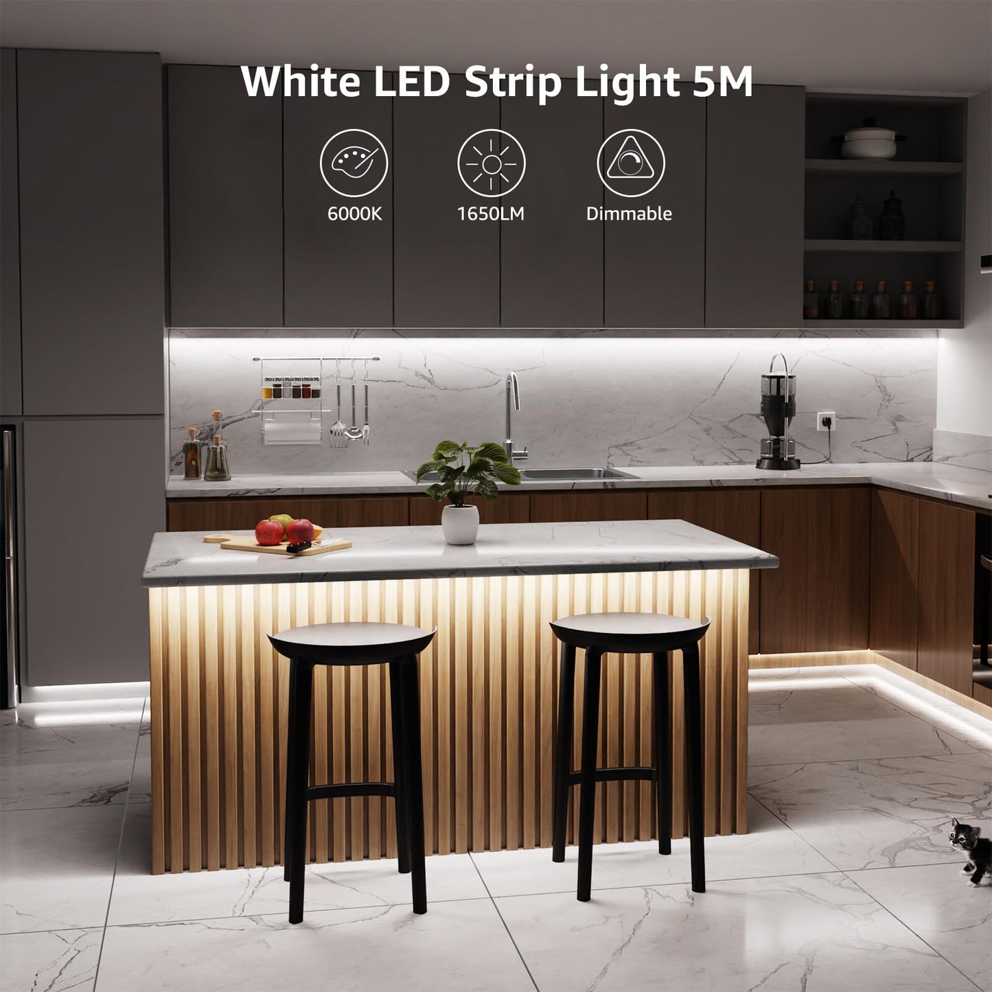 - Lepro LED Strip Light | White | 5M | 300 LEDs | Dimmable Strip Lights -