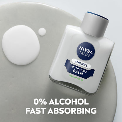 - NIVEA MEN Sensitive Post Shave Balm | (100ml) | 0% Alcohol with Chamomile -