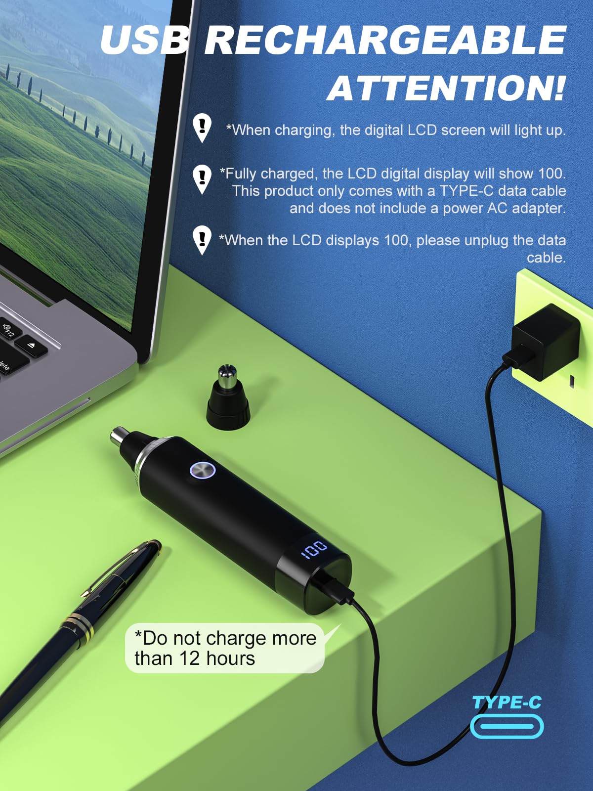 - Rechargeable Nose Hair Trimmer for Men | 2024 Upgrade -