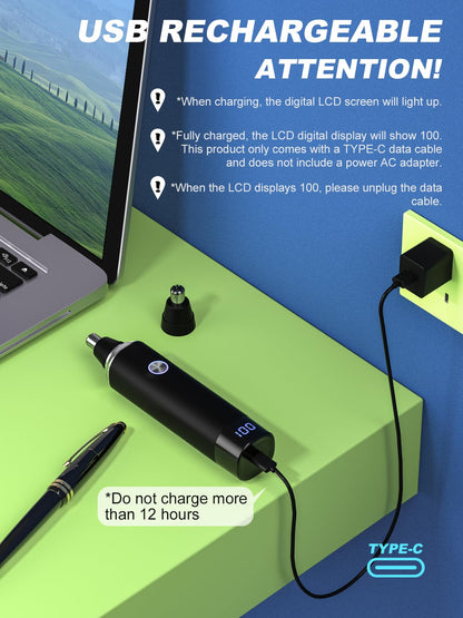 - Rechargeable Nose Hair Trimmer for Men | 2024 Upgrade -