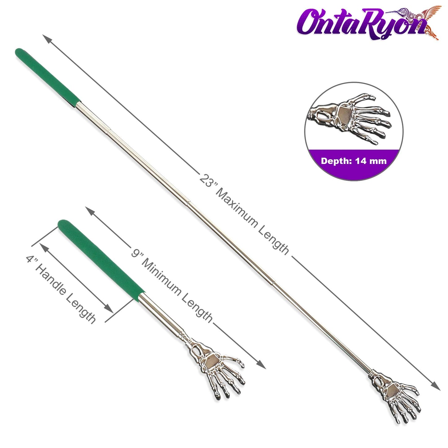 - OntaRyon Telescopic Back Scratcher | Novelty Gifts for Men & Women | Portable Handheld Massage Stick -